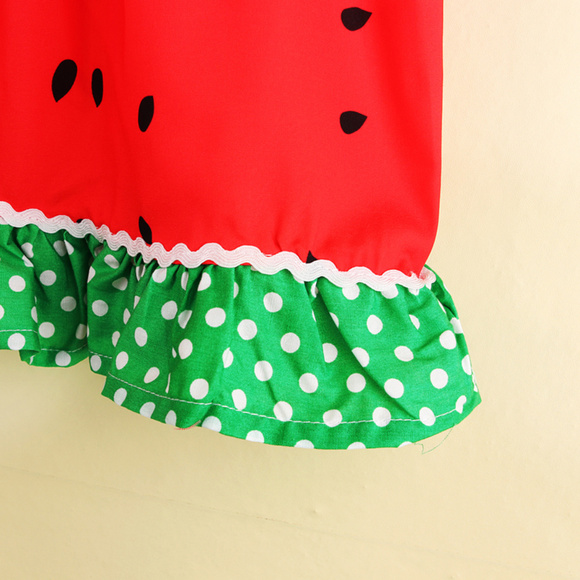Boutique Watermelon Red Sleeveless Ruffle Dress - Picture 4 of 5